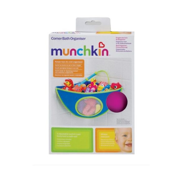 Munchkin fürdőjáték tároló sarokba - kék vagy pink