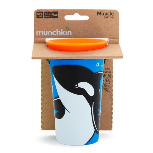 Munchkin Miracle 360 itatópohár 266ml - Wild Love Orca