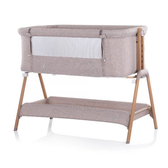 Chipolino Sweet Dreams szülői ágyhoz csatlakoztatható kiságy - Mocca/Wood 2020