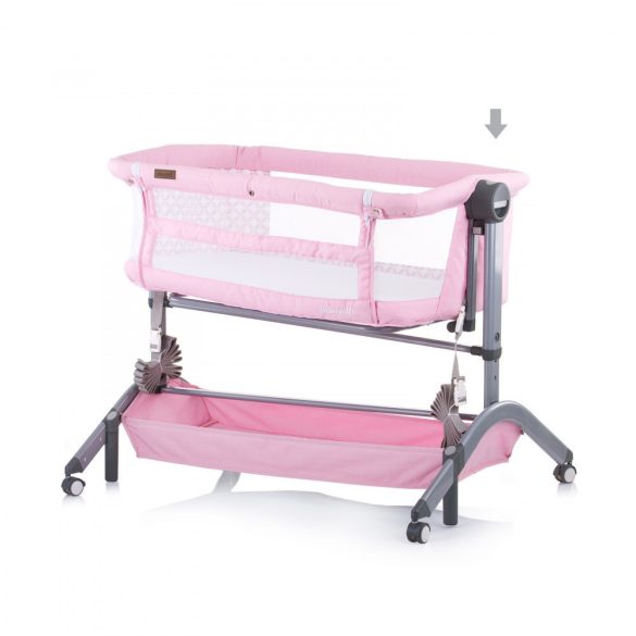 Chipolino Amore Mio szülői ágyhoz csatlakoztatható kiságy - Peony pink